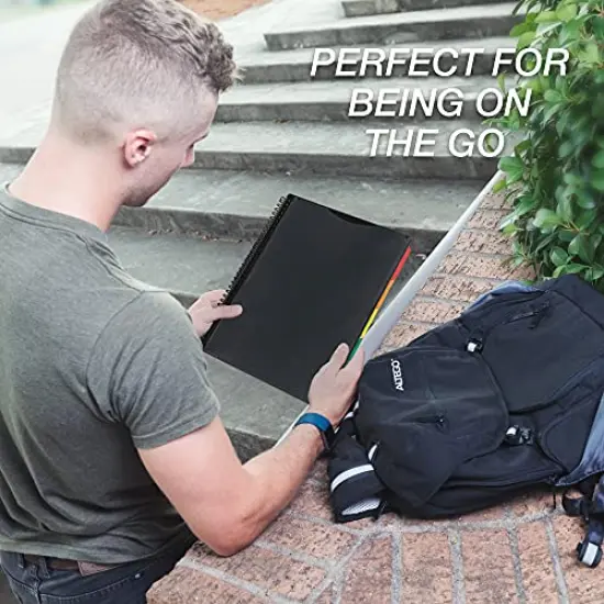 2 Pack 10 Pocket Spiral Project Organizer - Includes 5 Dividers, Customizable Front Cover, and Erasable Write-On Tabs in Assorted Colors {4}