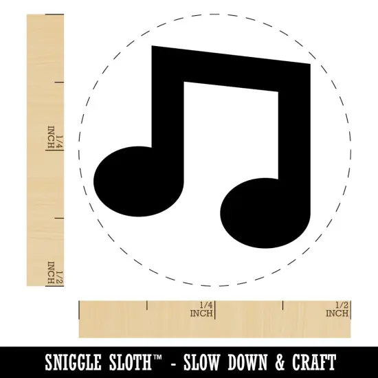 Music Eighth Notes Self-Inking Rubber Stamp for Stamping Crafting Planners Green {1}