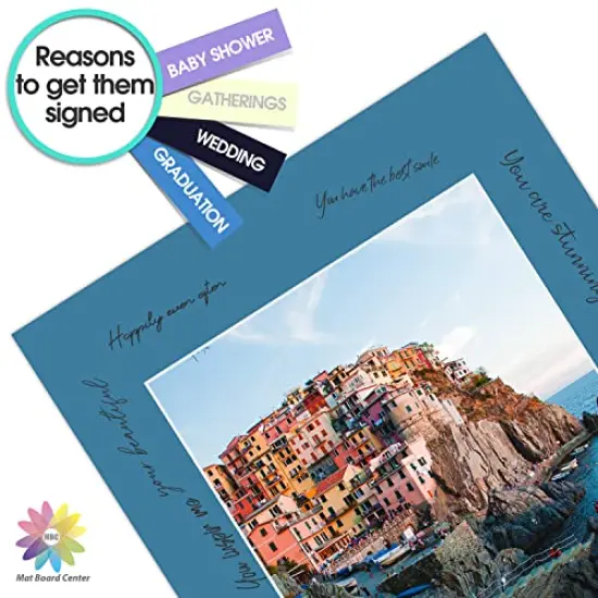 10 Pack 11x14 Mixed Colors White Core Picture Mats for 8x10 Photos {4}