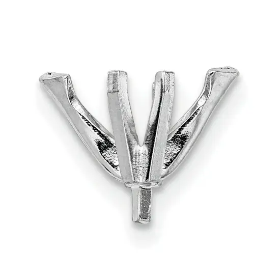 14K White Gold 6 Prong Marquise Peg V Head 3.25x7.3mm {2}