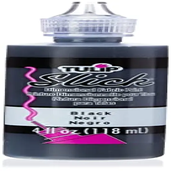 Dimensional Fabric Paint 41401 - Slick Black, 4 Fl Oz (Pack of 1) {2}