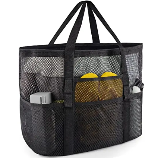 Large Mesh Beach Bag - Family Tote for Toys & Vacation Essentials {2}