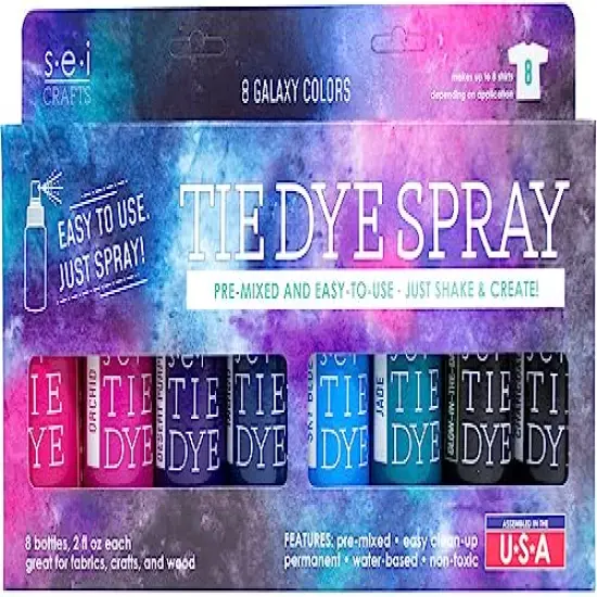 Galaxy Tie-Dye Kit, Fabric Spray Dye, 8 Colors {1}