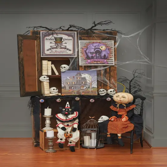 Haunted House Light-Up Led Halloween Wall Art 15.75 x 0.98 x 15.75 Inches. {4}