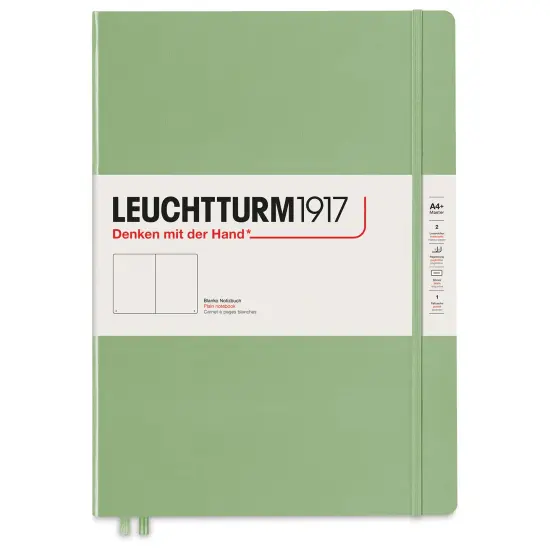 Leuchtturm1917 Blank Hardcover Notebook - Sage, Slim, 8-3/4" x 12-1/2" {1}