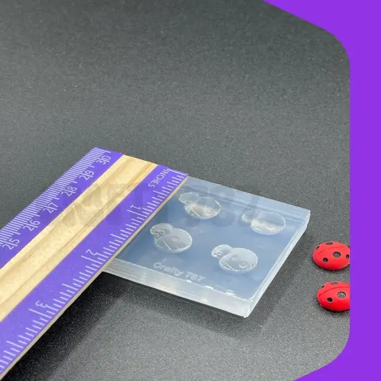 Matte Ladybug Silicone Mold, Resin Mold, Polymer Clay Mold (A14) {3}