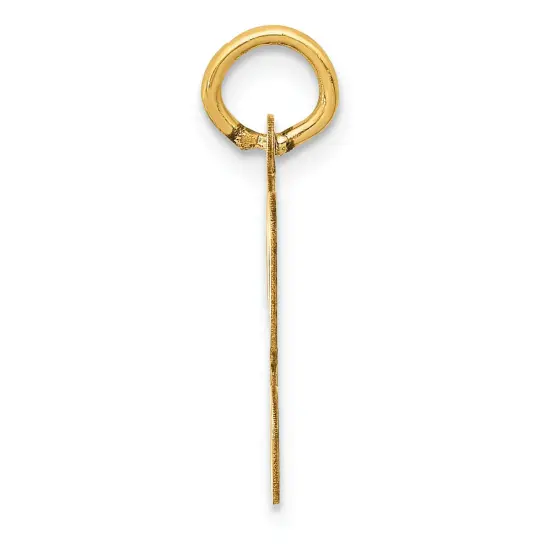 14K Gold Polished Fancy Initial Letter H Charm Pendant Jewerly 20mm x 11mm {3}