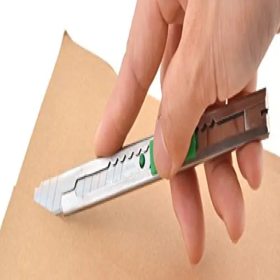 eZthings Heavy Duty 9mm Snap Off Blades Box Cutters Set for Cutting Materials: Wallpaper, Vinyl, Leather, Shrink-wrap Cutter Blades {6}