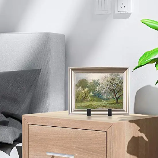 Plate Stands for Display - Plastic Easel Stand Plate Holder Display Stand Picture Frame Stand for Pictures | Photo|Decorative Plate |Dish | Tabletop Art - 3 inch-Black {3}