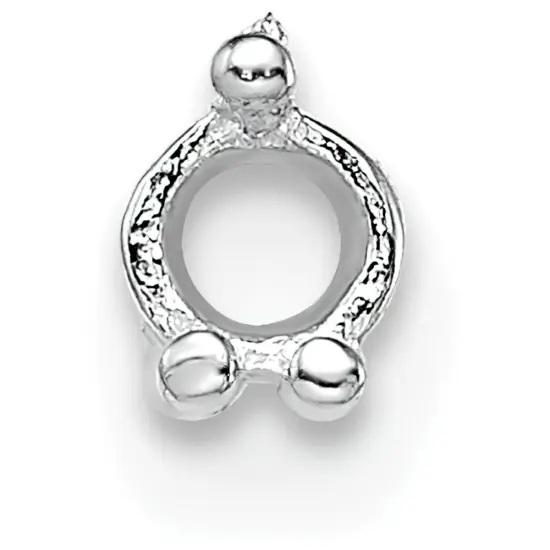 14K White Gold 3 Prong Round Low Base Setting 3.2mm {1}