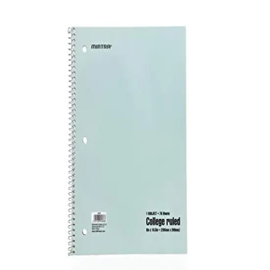 Spiral Notebooks Pastel College Ruled 6-Pack for School, Office, Business, and Professional Use 70 Sheets {4}