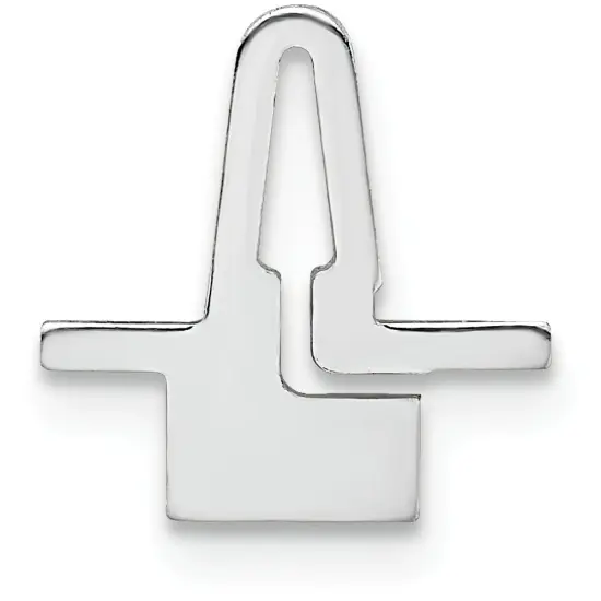 14K White Gold Male Tongue Clasp Component 10.8mm {1}