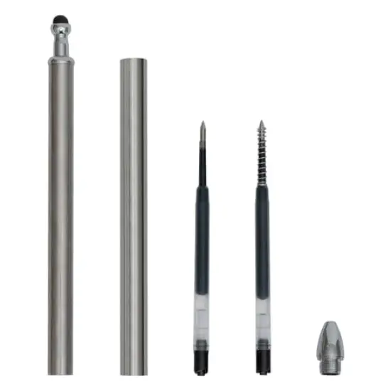 Makerflo 12 Pieces Craftable Stainless Steel Pens and Blanks for Epoxy, Vinyl, and Hydro-Dipping DIY Projects - Black Ink Gel Pens for Crafting & Gifting - Not for sublimation {2}