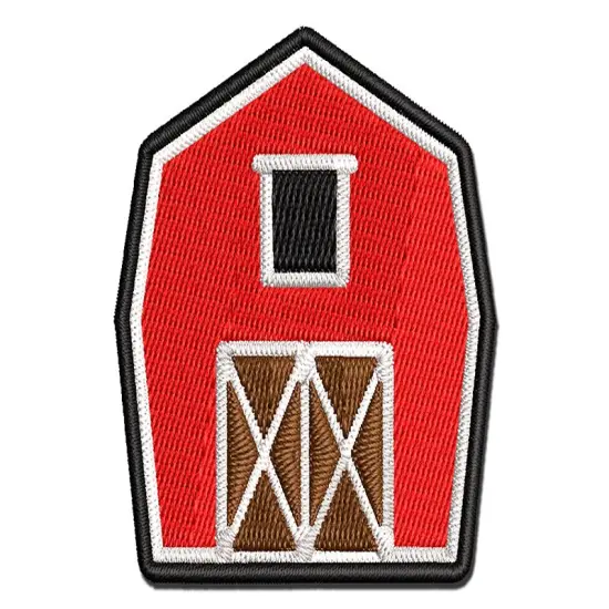 Barn Doodle Multi-Color Embroidered Iron-On or Hook & Loop Patch Applique {1}