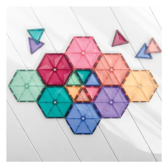 Connetix Colorful Magnetic Tiles Geometry Pack - 40 Pieces {4}