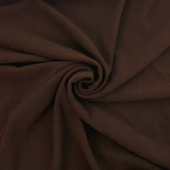 Solid 4 way Stretch Liverpool Bullet Fabric Brown {2}