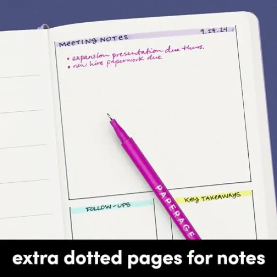 Undated Weekly & Monthly Hardcover Planner (Lavender), 5.7 in x 8 in, Includes Dotted Note Pages & 8 Sticker Sheets {5}