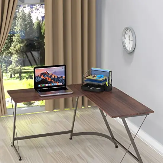 Simple Houseware Desk Organizer 3 Tray w/Sliding Drawer, Hanging File Holder and Pen Holder Accessory, Black {3}