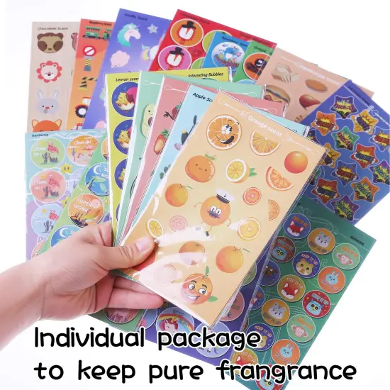 68 Sheets Scented Stickers,17 Different Scents Smelly Stickers for Kids &Teachers & Parents as Reward Stickers, Christmas Gift, Party Favor. Smelly Stickers. {6}
