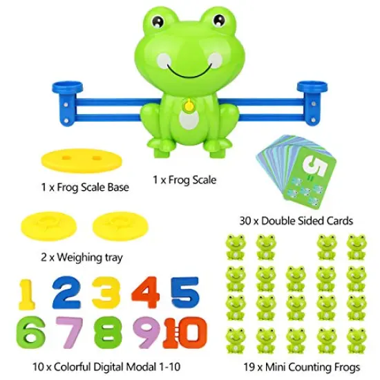 Valentines for Preschoolers Frog Balance Counting Toys for Boys & Girls Educational Number Toy Fun Children's Gift STEM Learning Age 3+ (63 PCS) {1}