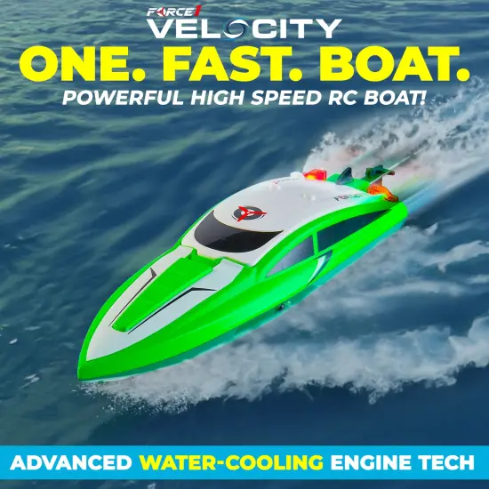 Force1 Velocity Fast RC Boat - Green {2}