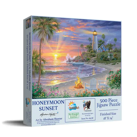 Sunsout Honeymoon Sunset 500 pc Jigsaw Puzzle 69738 {3}