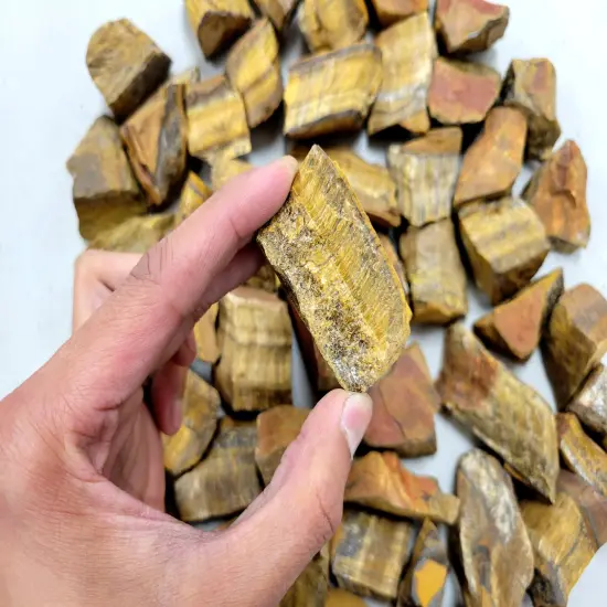 Golden Tigers Eye Crystals - Rough Stones Bulk {6}