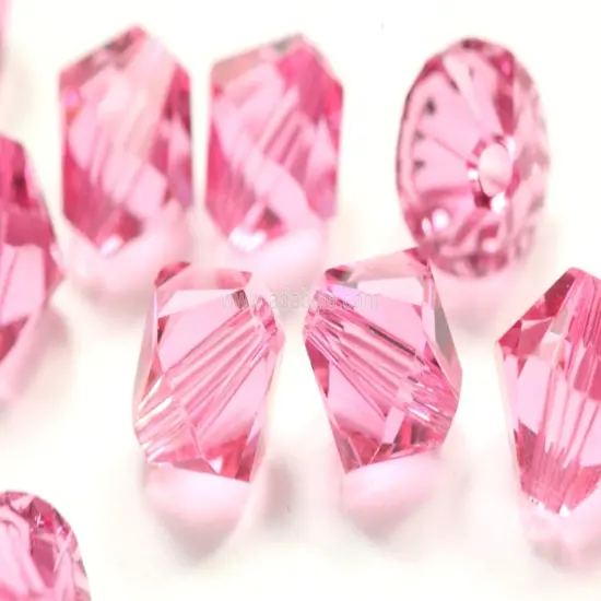 50pcs Authentic Preciosa 6mm Faceted Bicone Crystal Beads Pink Rose Compatible with Swarovski Crystals 5301/5328 Pre-B637 {3}