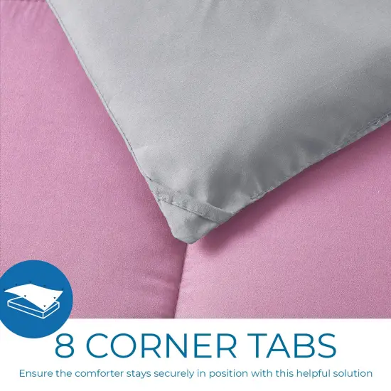 Nestl Down Alternative Comforter Pink/Light Grey {4}
