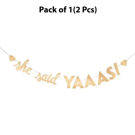 Garland Gold Color (SHE SADE WAAAS!) - 7 feet long | Golden Elegance Garland Gold Treasures | RAHEEV&reg; {1}