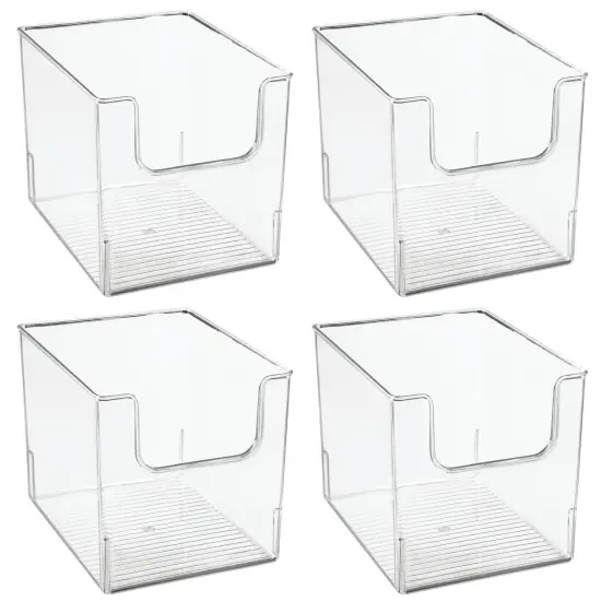 mDesign Kitchen Plastic Storage Organizer Bin with Open Front {4}