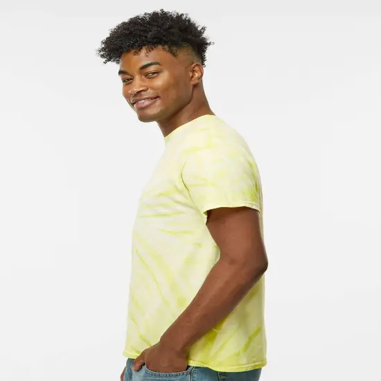 Spirited Cyclone Pinwheel Tie-Dyed Shirt - 200CY | 100% Cotton Tee | RADYAN&reg; Silver {5}