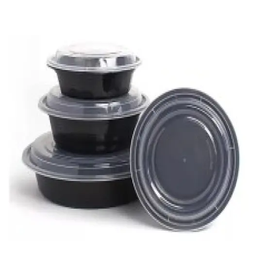 Black Round Container- 48 Oz | Explore Our Black Round Container Collection | RAHEEV&reg; {2}