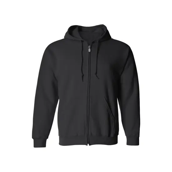Gildan&reg; Classic Fit Full-Zip Long Sleeve Hooded Sweatshirt Black {2}