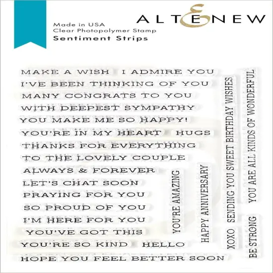 Sentiment Strips Stamp Set {1}