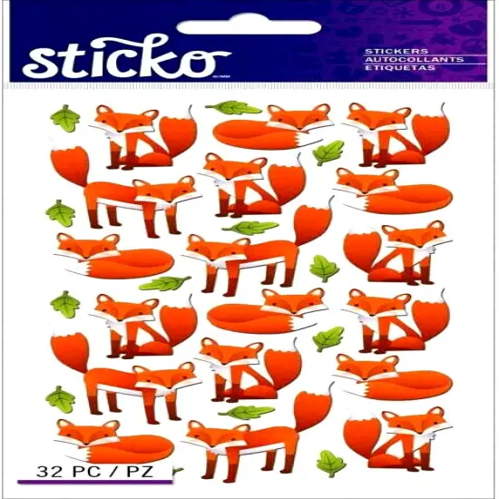 Sticko Foxes Dimensional Puffy Stickers {1}