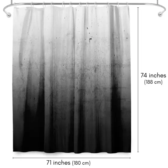Black Ombre by Emanuela Carratoni Shower Curtain 71" x 74" {2}