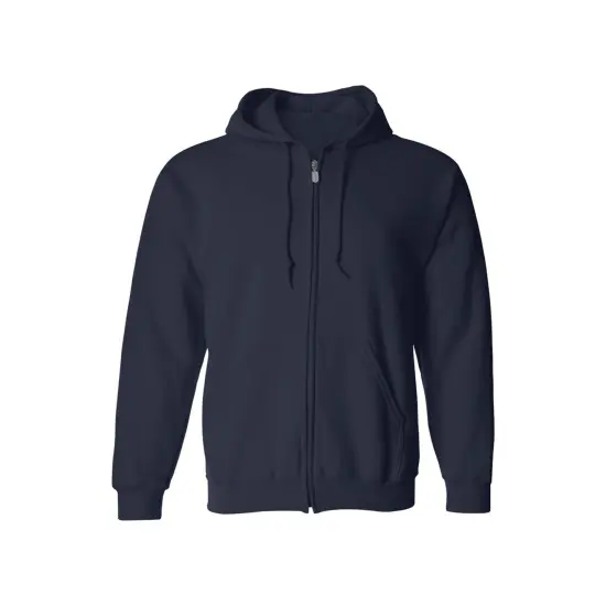 Gildan&reg; Classic Fit Full-Zip Long Sleeve Hooded Sweatshirt Navy {2}