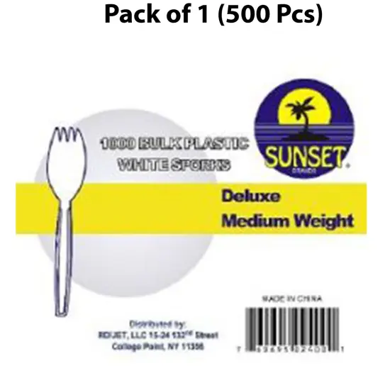 White Medium Weight Spork - 1000 Ct | Dining Ritual with Our Spork | RAHEEV&reg; {1}