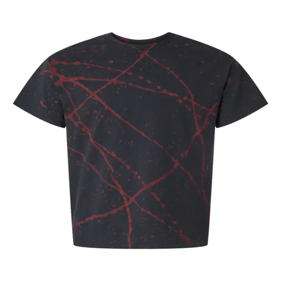 Dyenomite&reg; Splatter Short Sleeve Crewneck T-Shirt Black/ red {1}