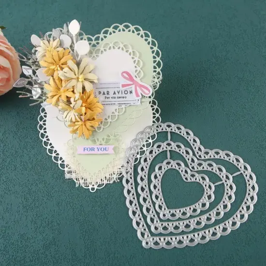 Filigree Heart Metal Cutting Die 3 Piece Set {1}
