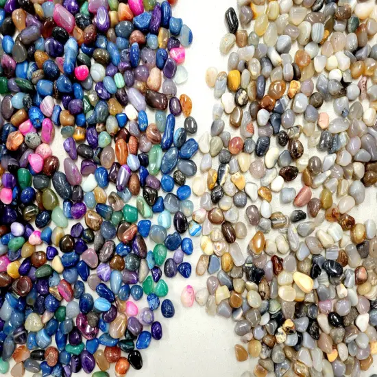 Small Tumbled Agate Crystals - Dyed or Natural {3}