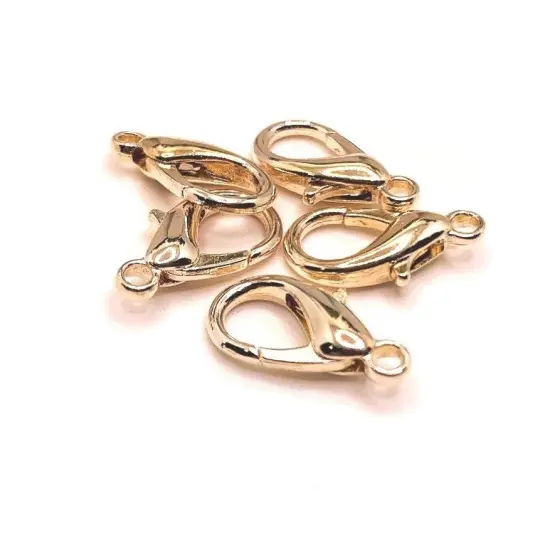 100 or 500 Pieces: Large 8 x 16 mm Light Rose Gold Lobster Claw Clasps {1}