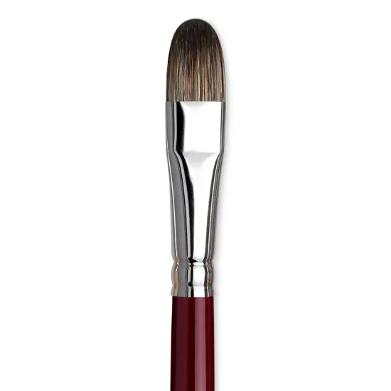 Da Vinci Black Sable Brush - Regular Filbert, Long Handle, Size 14 {1}