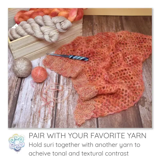 Suri Sensation Brushed Suri Alpaca: Super-Soft Lace Weight Yarn for Knit and Crochet, Non-Itchy, Pacific Northwest Hand Dyed. {6}