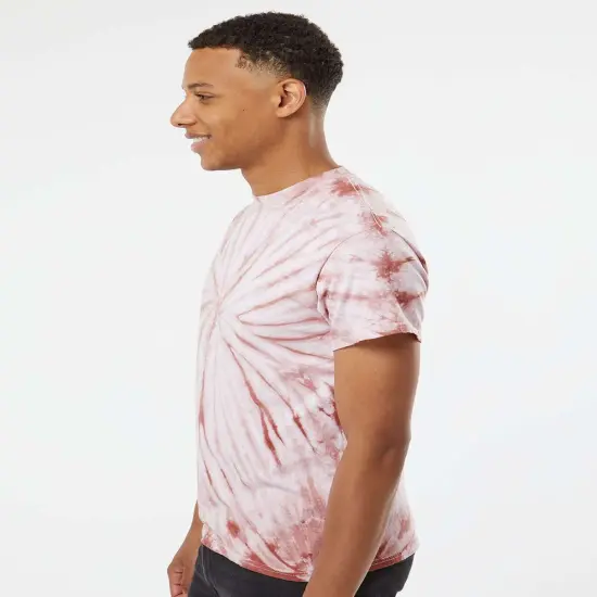 Spirited Cyclone Pinwheel Tie-Dyed Shirt - 200CY | 100% Cotton Tee | RADYAN&reg; Pink {6}