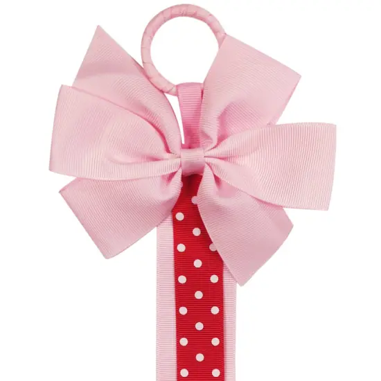 Wrapables Hair Clip and Hair Bow Holder, Pink Polka Dots {2}