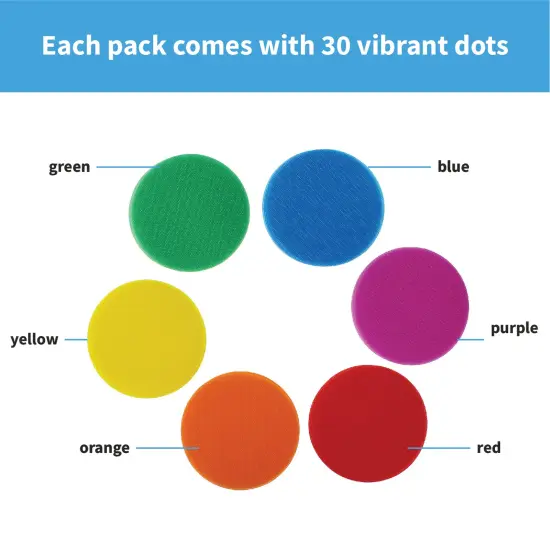 Get Out! Circle Marker Sitting Dots 5&rdquo; Circle Markers for Classroom, 30-Pack {2}