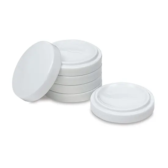 Richeson Nesting Porcelain Palette Set - Large x 5/8" x 4", With 1 Lid, Set of 5 {1}