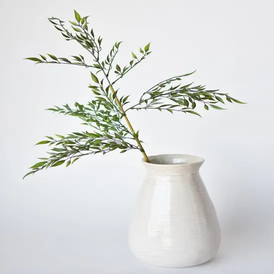 27" Faux Mini Bamboo Leaf Stem {4}